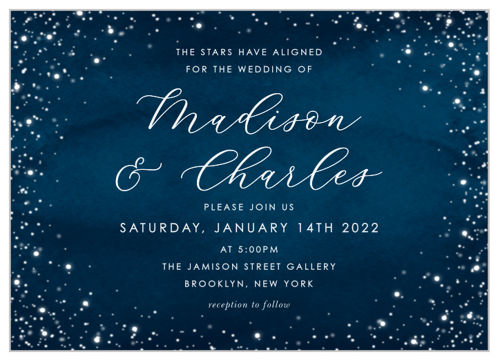 Surround yourself with family and friends on your big day with our Stars Will Align Wedding Invitations.