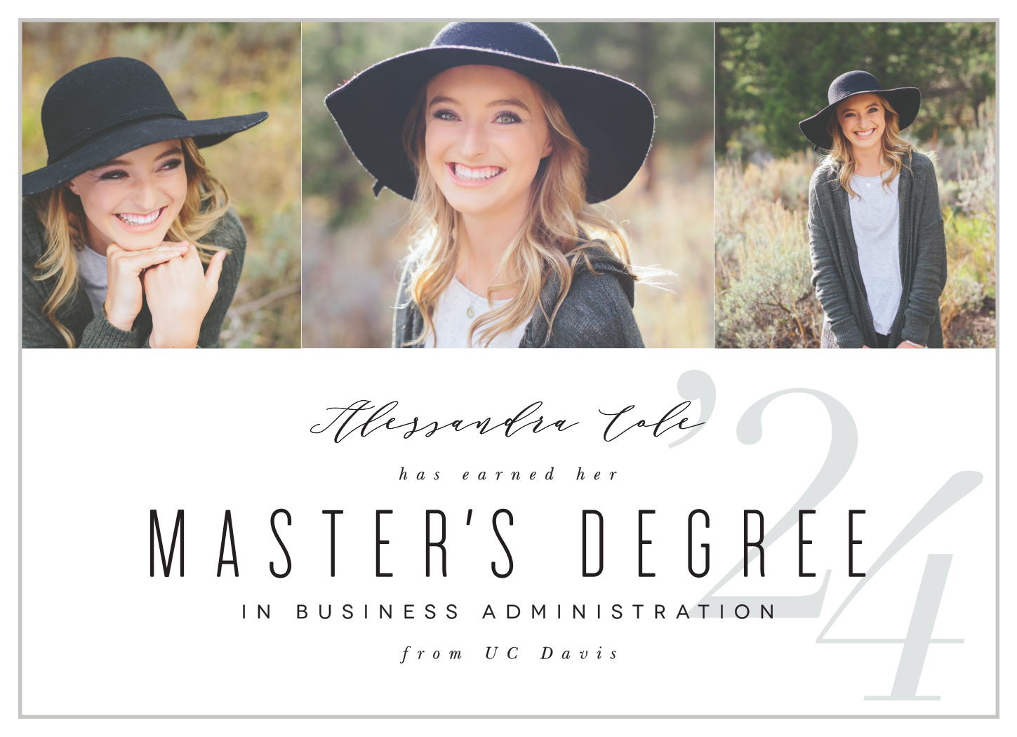 Master's Degree Graduation Announcements by Basic Invite