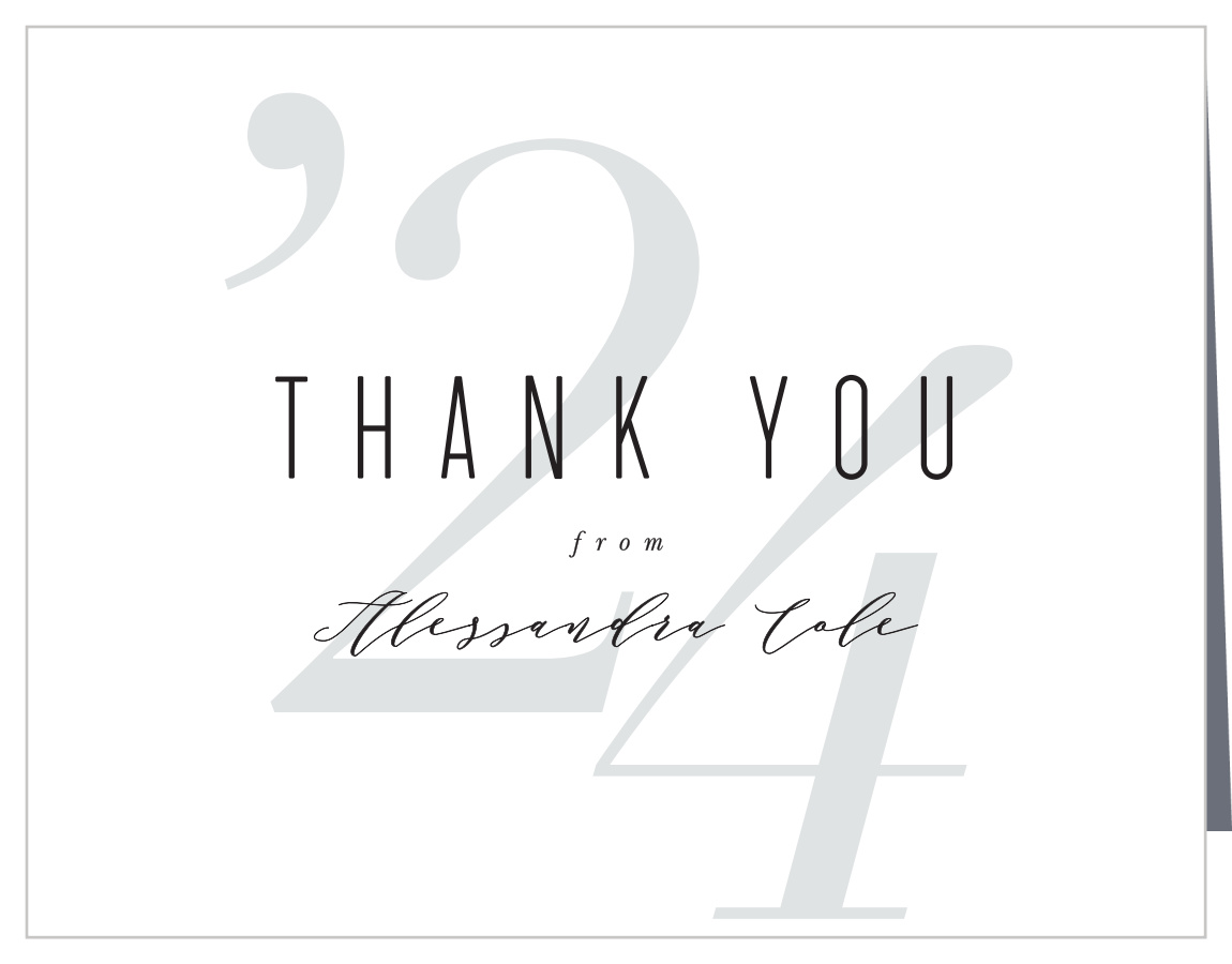 Master's Degree Graduation Thank You Cards by Basic Invite