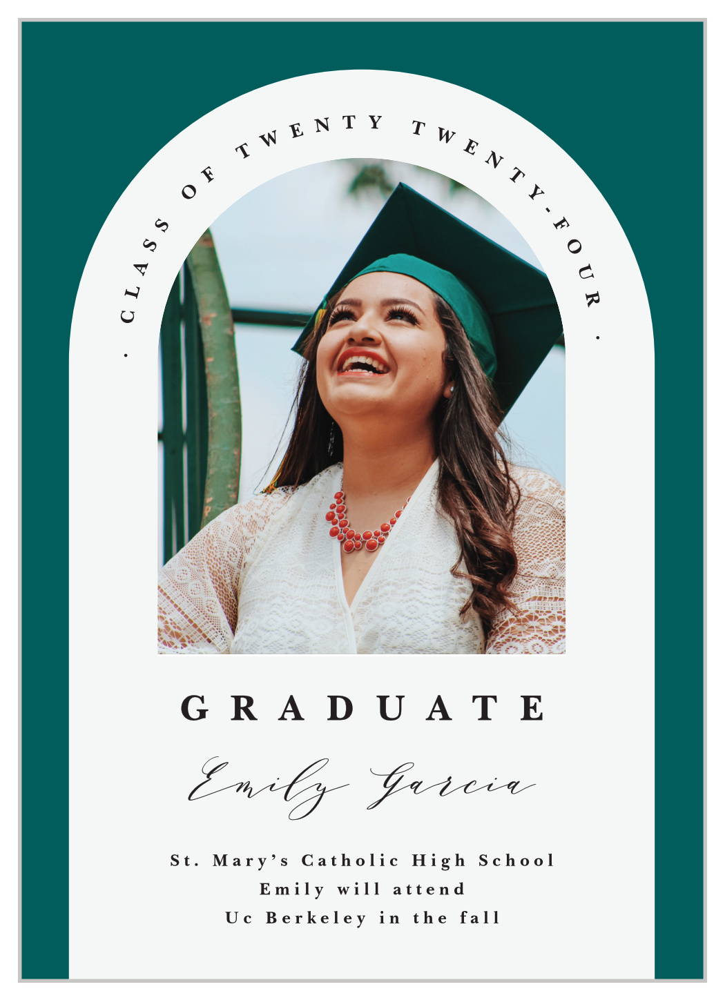 Triumphant Arch Graduation Announcements by Basic Invite