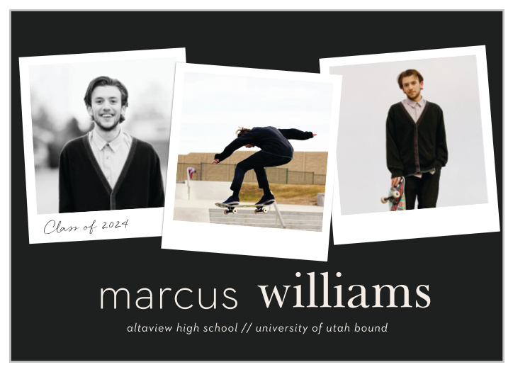 Share the news of your latest achievement with our Mod Polaroids Graduation Announcements.