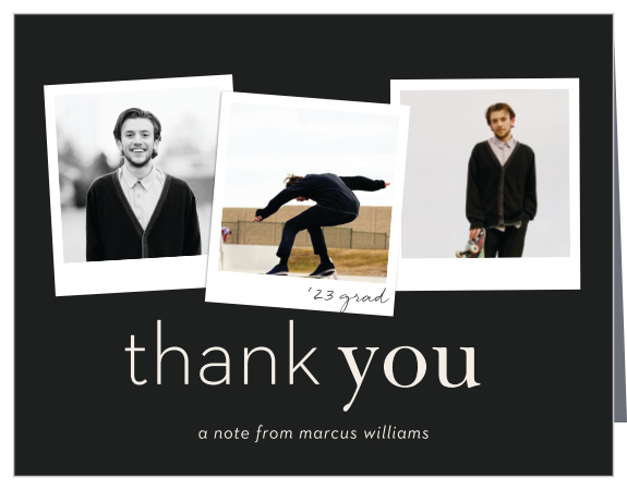 Graduation Thank You Cards Design Yours Instantly Online Basic Invite