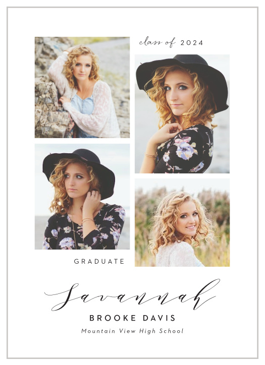 Our Classy Collage Graduation Announcements share the news of your academic achievement with family and friends.