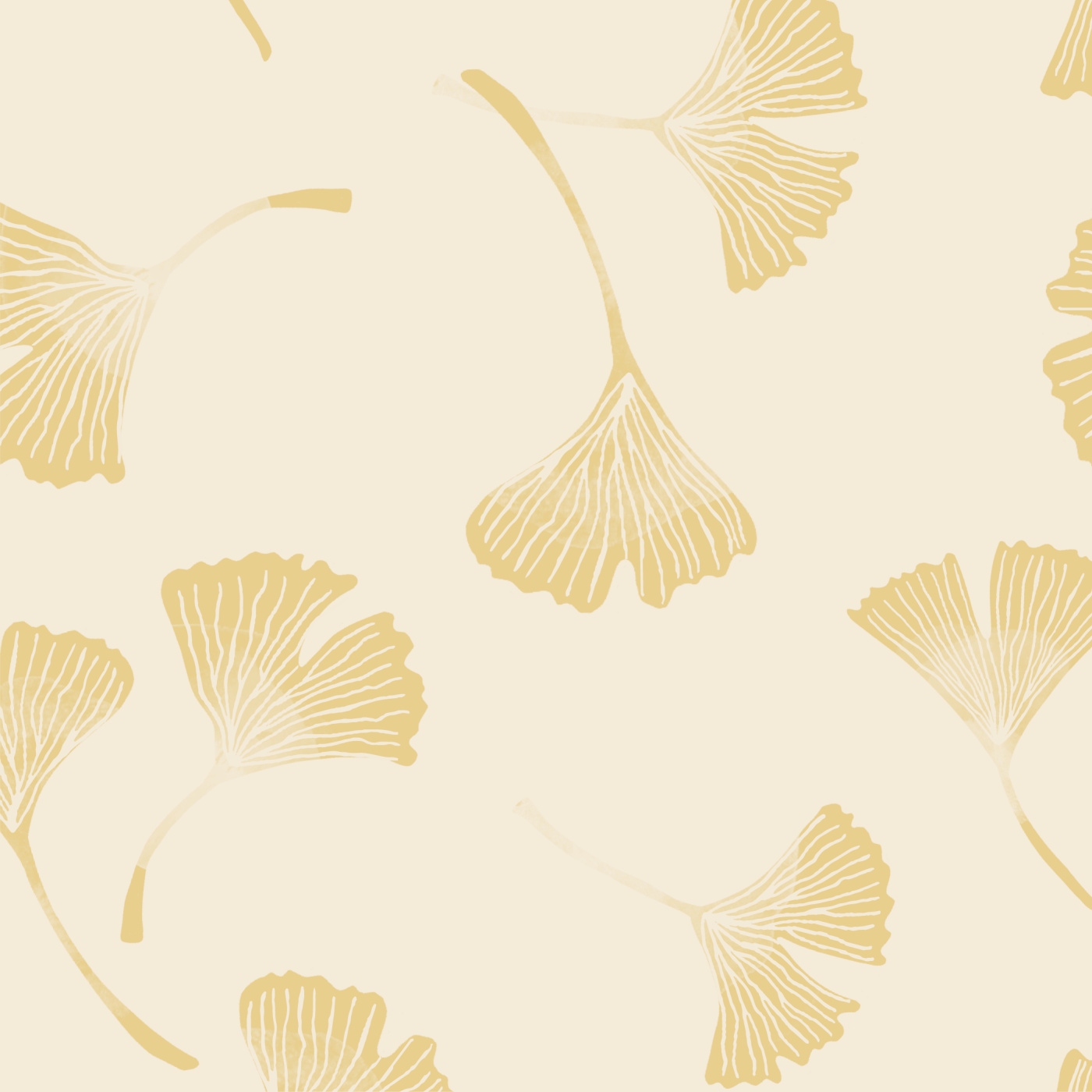 Ginkgo Leaves Peel And Stick Removable Wallpaper | Love vs. Design