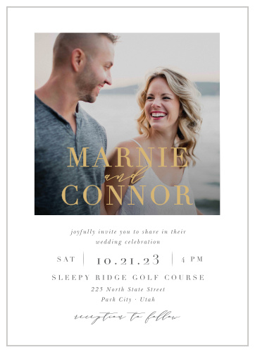 Let your love shine through your cards, with our Perfectly Personalized Portrait Wedding Invitations!