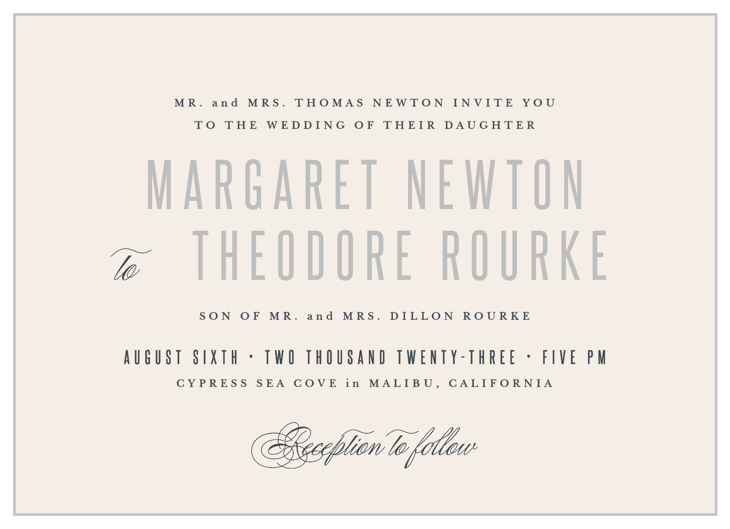 Traditionally Formal Wedding Invitations by Basic Invite