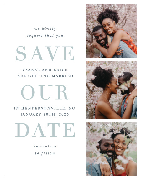 Forever & Always Save the Date Cards are sure to have loved ones running to their calendars to pencil in your wedding date.