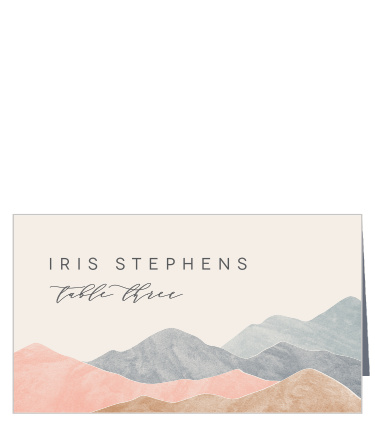 Mark your tables at your reception for your guests with our Mystic Mountains Place Cards.