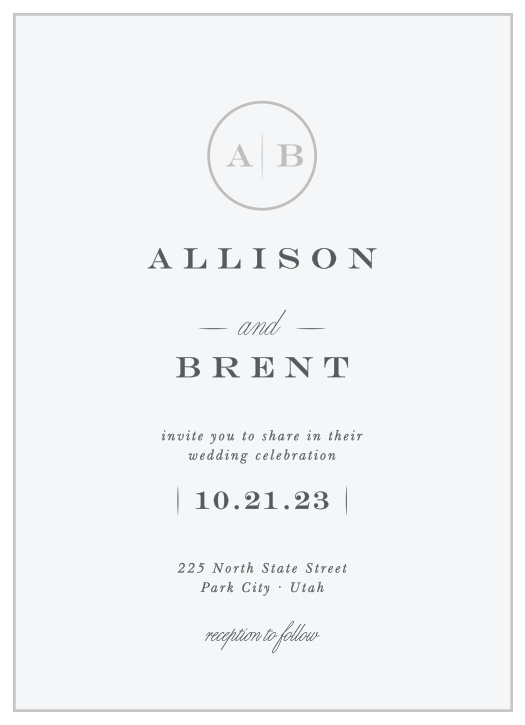 Kickstart your wedding celebrations with our elegant Minimalist Monogram Wedding Invitations!