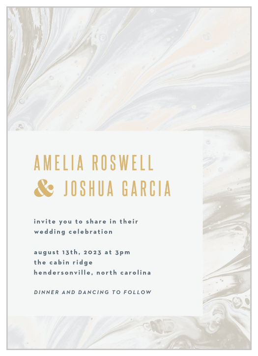 Elegant Marble Wedding Card Invitation Card Square in White Marble Look Elegant Marble Wedding Card Invitation Card Square in White Marble Look