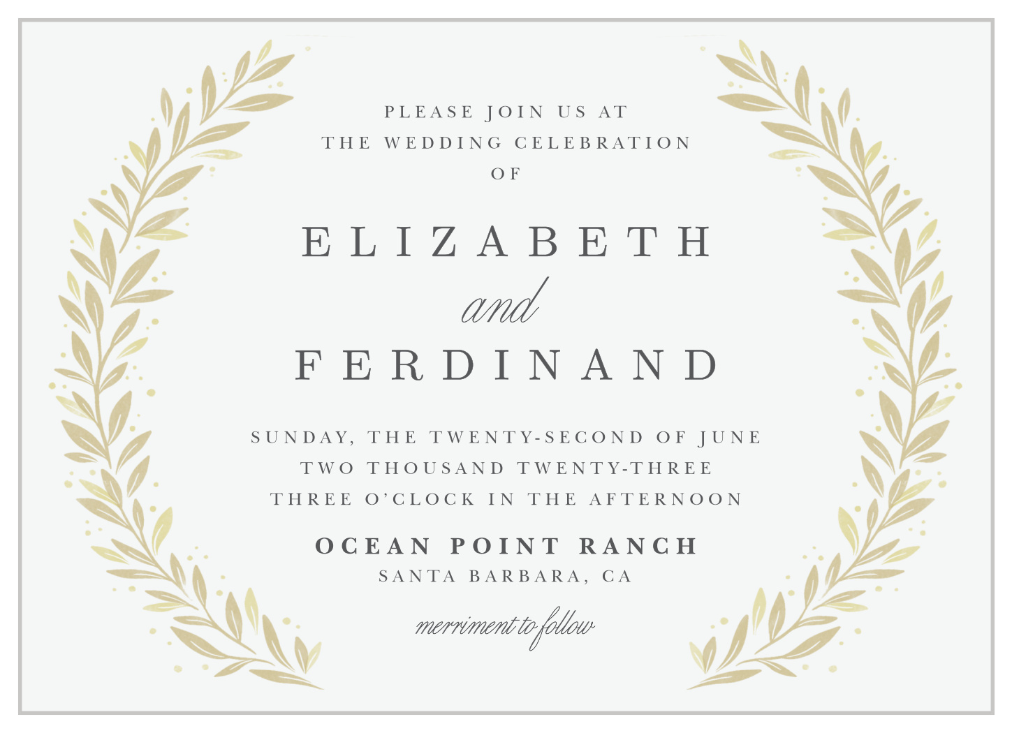 wedding invitation examples