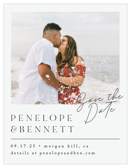 Our Minimal Magnifique Save the Date Cards are sure to have family and friends marking their calendars for your big day. 