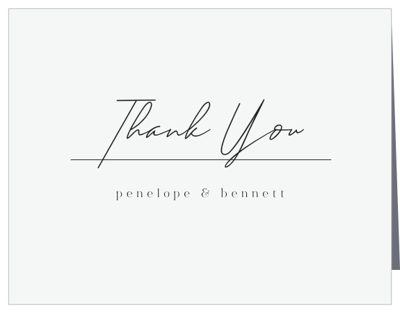 The support and presence of loved ones on your special day meant a lot to you, show them your appreciation with our Minimal Magnifique Wedding Thank You Cards.