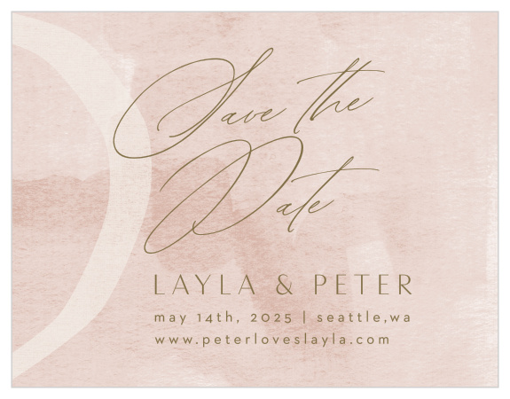 Announce your big day in style and make sure your big day is on the calendars of friends and family with our Composed Canvas Save the Date Cards. 