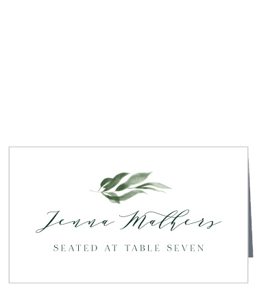 Clearly mark your guests' chairs for your reception with our Verdant Vine Place Cards.