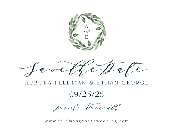 Family and friends are sure to have their calendars marked for your wedding when you send out our Verdant Vine Save the Date Cards.