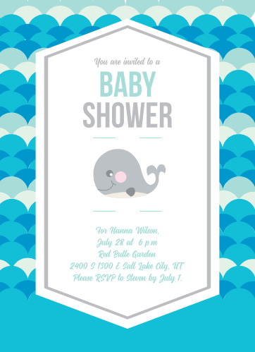 Sea Creatures Baby Shower Invitations Match Your Color Style Free