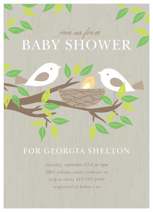 Purple Birdie Baby Shower Invites Bird Shower Invitation Baby Girl Invitation Bird Baby Shower Invitation Printable or Printed 0037-R