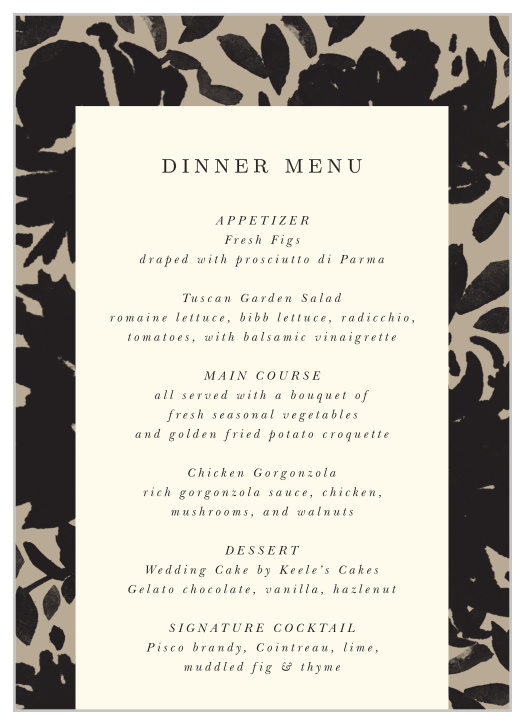 Wedding Menus | Design Your Menu Cards Instantly Online!