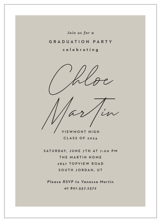 Have family and friends join you to celebrate your academic achievement with our Classic Cover Graduation Invitations.