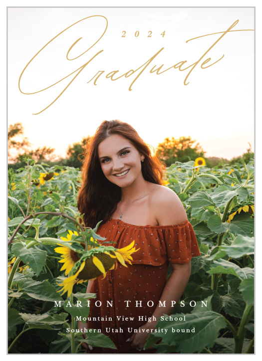 Our Signature Script Graduation Announcements let loved ones know that you have finished school!