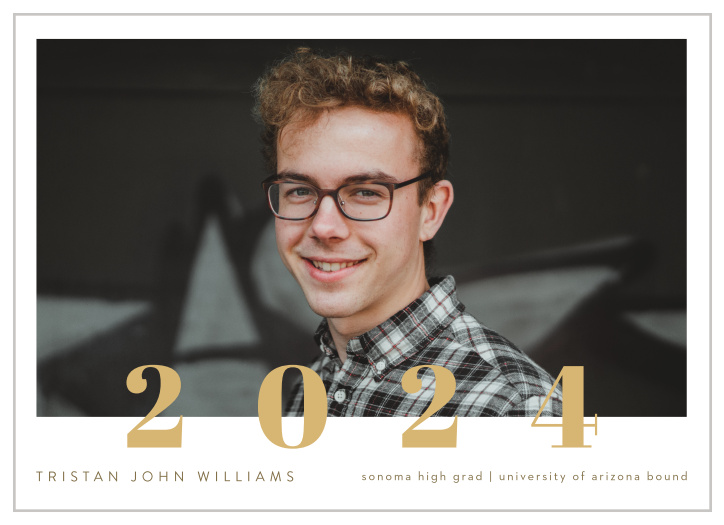 Inform family and friends of your big academic news when you send out our Widescreen Scholar Graduation Announcements.