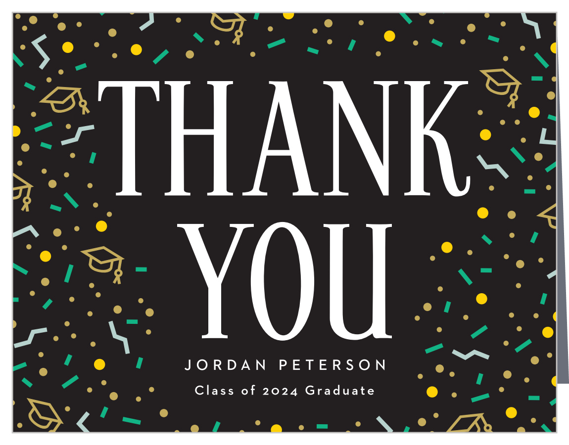 Funky Pattern Graduation Thank You Cards by Basic Invite