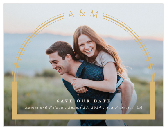 Our You & Me Save the Date Cards announce your upcoming wedding to close family and friends.