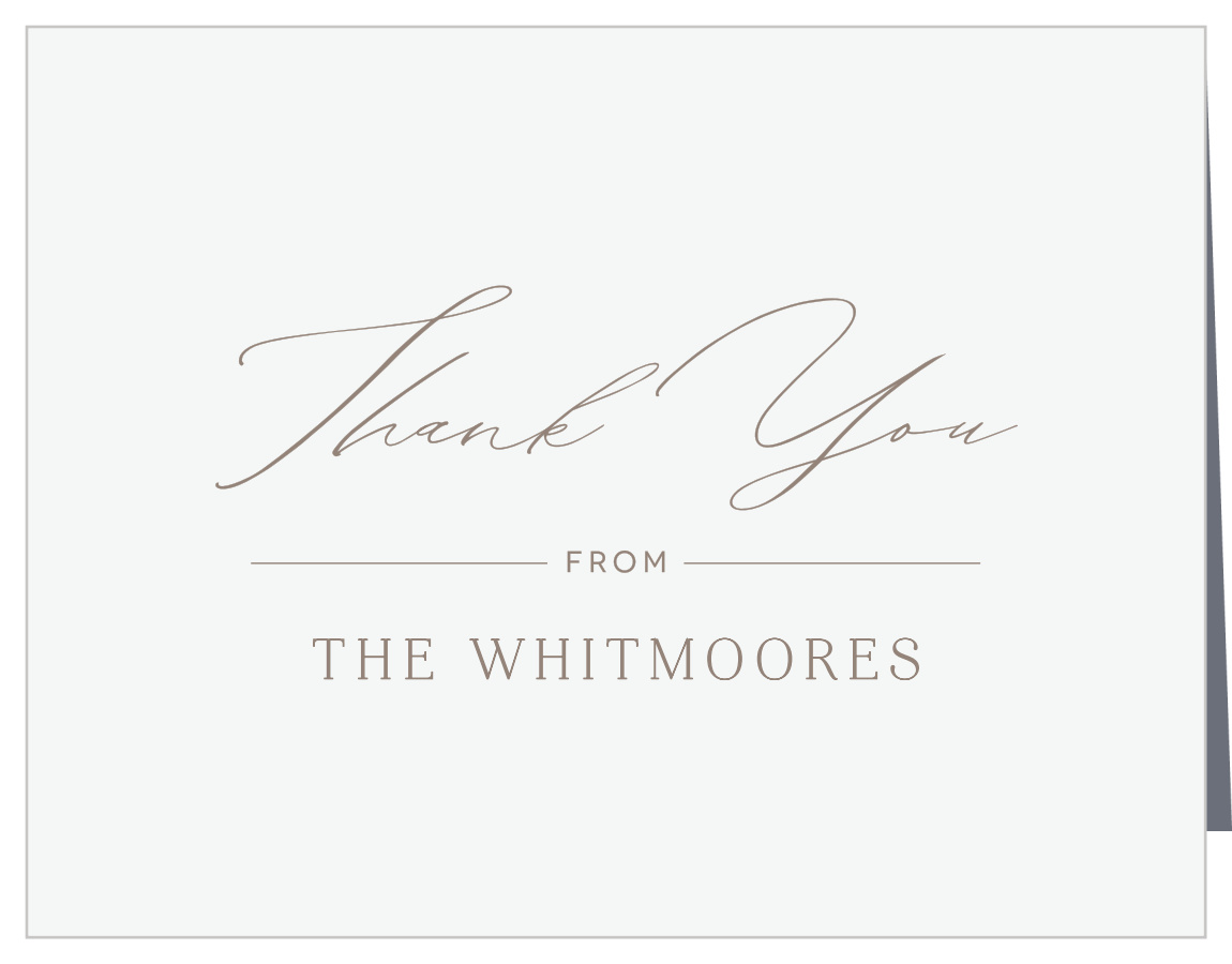 Romantic Type Wedding Thank You Cards by Basic Invite