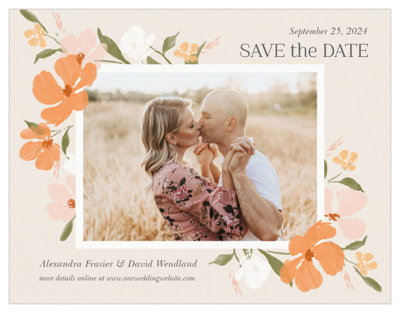 Share your information in chic style with our Colorful Cosmos Save the Date Cards.