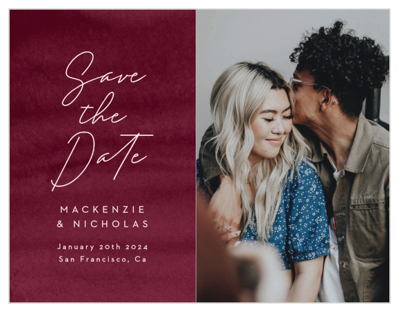 Share your biggest news with friends and family and ensure everyone marks their calendars with our stylish Watercolor Mood Save the Date Cards.