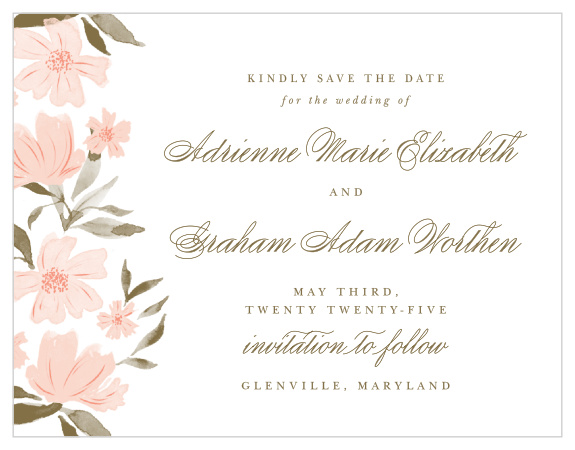 Our Sprint Bounty Save the Date Cards announce the big news of your upcoming wedding to family and friends.