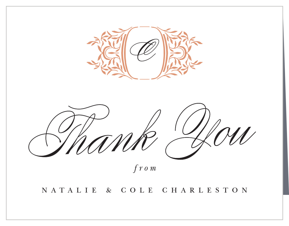 Heart Wedding Thank You Cards, Rustic Wedding Thank You Notes