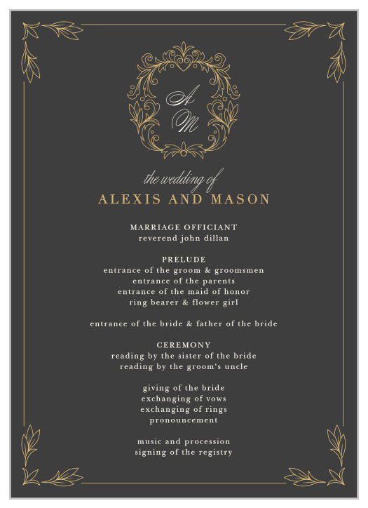 Wedding Programs | Match Your Colors & Style Free!