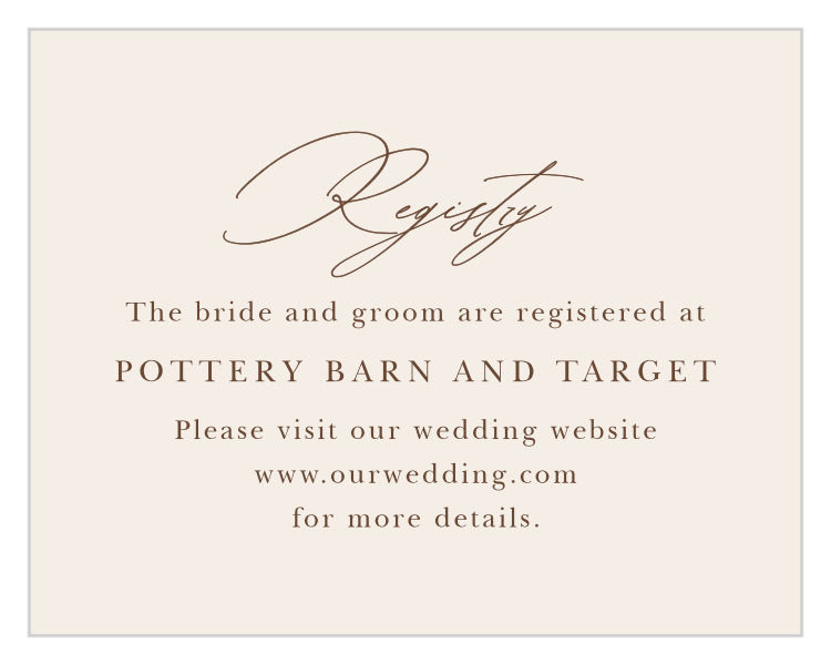 Formal Type LDS Registry Cards by Basic Invite