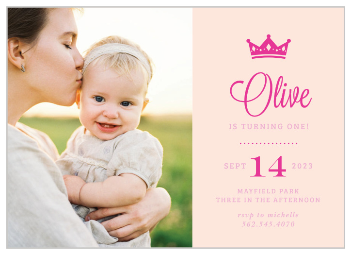 Your little one's special day is coming up, bring family and friends together to celebration when you send out our Crowned One First Birthday Invitations.    