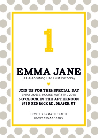 girls first birthday invitations