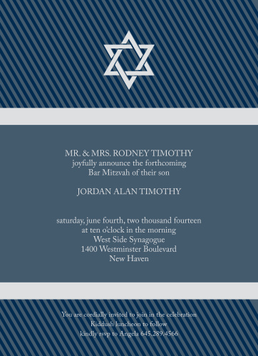 Bar Mitzvah Invitations | Match Your Colors & Style Free! - Basic Invite