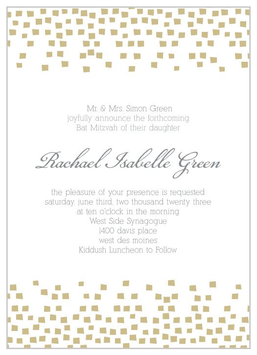 Bat Mitzvah Invitations | Match Your Colors & Style Free!