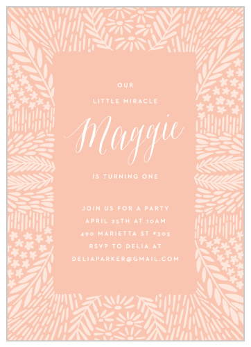 Announce your little one's big day with our Little Miracle First Birthday Invitations. Fully customizable with any of our colors and fonts, these cards are the perfect way to make the right impression.