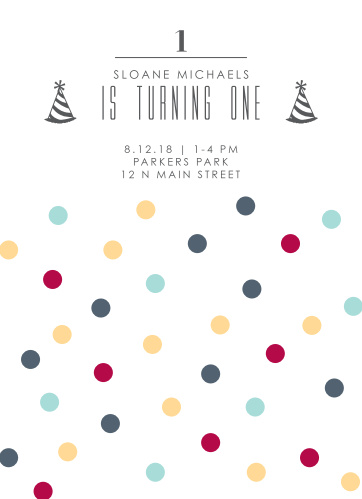 polka dot birthday invitations match your color style free