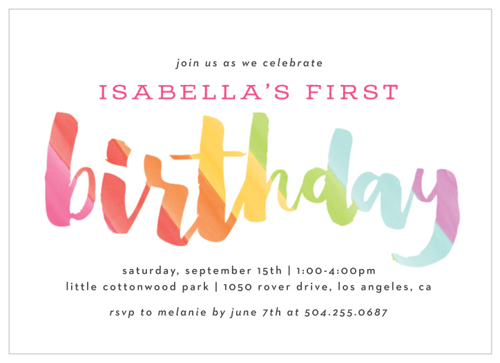 Announce your little one's big day with our Cute Diagonal Stripes First Birthday Invitations.