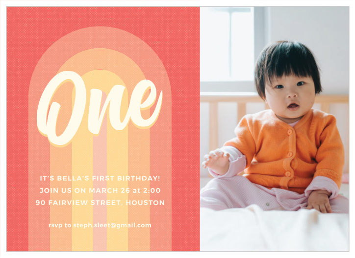 Your little one's special day is coming up, bring family and friends together to celebrate when you send out our Party Time First Birthday Invitations.