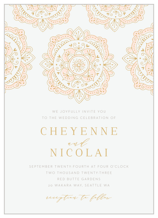 Make a unique and trendy impression with our Modern Moroccan Wedding Invitations.