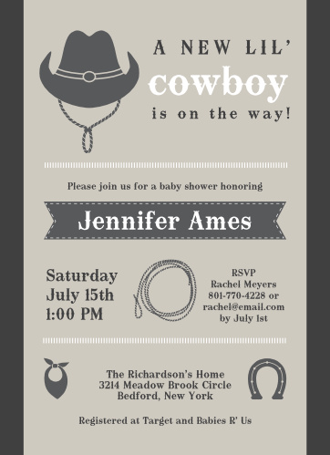 cowboy baby shower invitations match your color style free