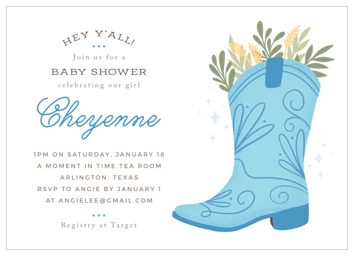 cowboy baby shower invitations free printable