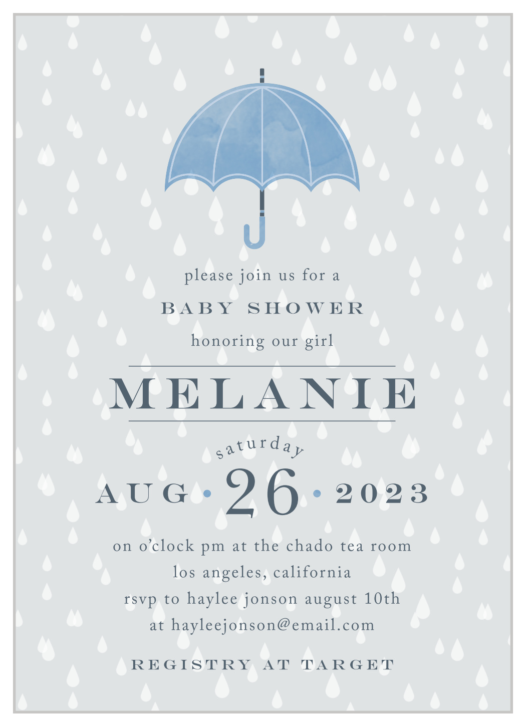 umbrella baby shower invitations