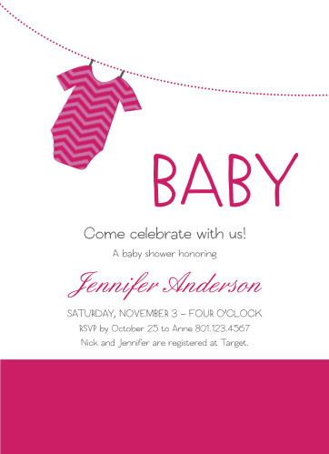 Onesie Baby Shower Invitations Match Your Color Style Free