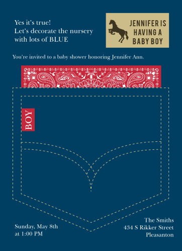 Western Baby Shower Invitations Match Your Color Style Free