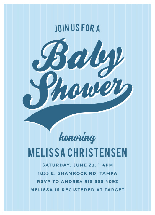 baseball themed baby shower invitations